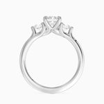 Freesia Three Stone Diamond Ring (1/3 ct. tw.) Platinum Radiant Engagement Ring