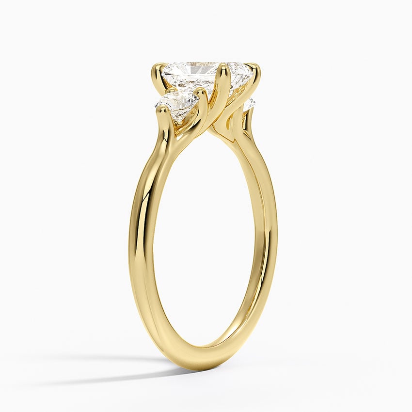Freesia Three Stone Diamond Ring (1/3 ct. tw.) Yellow Gold 18k Radiant Engagement Ring