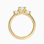 Freesia Three Stone Diamond Ring (1/3 ct. tw.) Yellow Gold 18k Radiant Engagement Ring