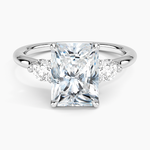 Freesia Three Stone Diamond Ring (1/3 ct. tw.) Platinum Radiant Engagement Ring