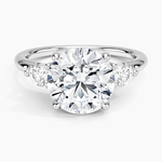 Freesia Three Stone Diamond Ring (1/3 ct. tw.) Platinum Round Engagement Ring