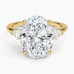 Freesia Three Stone Diamond Ring (1/3 ct. tw.) Yellow Gold 18k Oval Engagement Ring