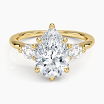 Freesia Three Stone Diamond Ring (1/3 ct. tw.) Yellow Gold 18k Pear Engagement Ring