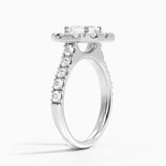 Adele Halo Diamond Ring Platinum Asscher Engagement Ring