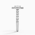 Adele Halo Diamond Ring Platinum Asscher Engagement Ring