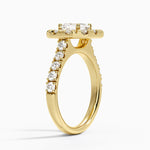 Adele Halo Diamond Ring Yellow Gold 18k Asscher Engagement Ring