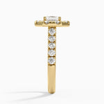Adele Halo Diamond Ring Yellow Gold 18k Asscher Engagement Ring