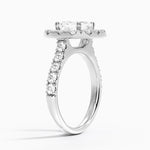 Adele Halo Diamond Ring Platinum Asscher Engagement Ring