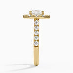 Adele Halo Diamond Ring Yellow Gold 18k Asscher Engagement Ring