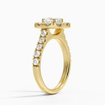 Adele Halo Diamond Ring Yellow Gold 18k Cushion Engagement Ring
