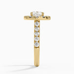 Adele Halo Diamond Ring Yellow Gold 18k Cushion Engagement Ring