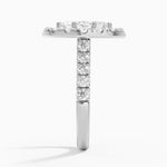 Adele Halo Diamond Ring Platinum Marquise Engagement Ring