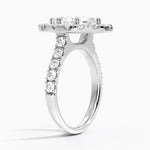 Adele Halo Diamond Ring Platinum Marquise Engagement Ring
