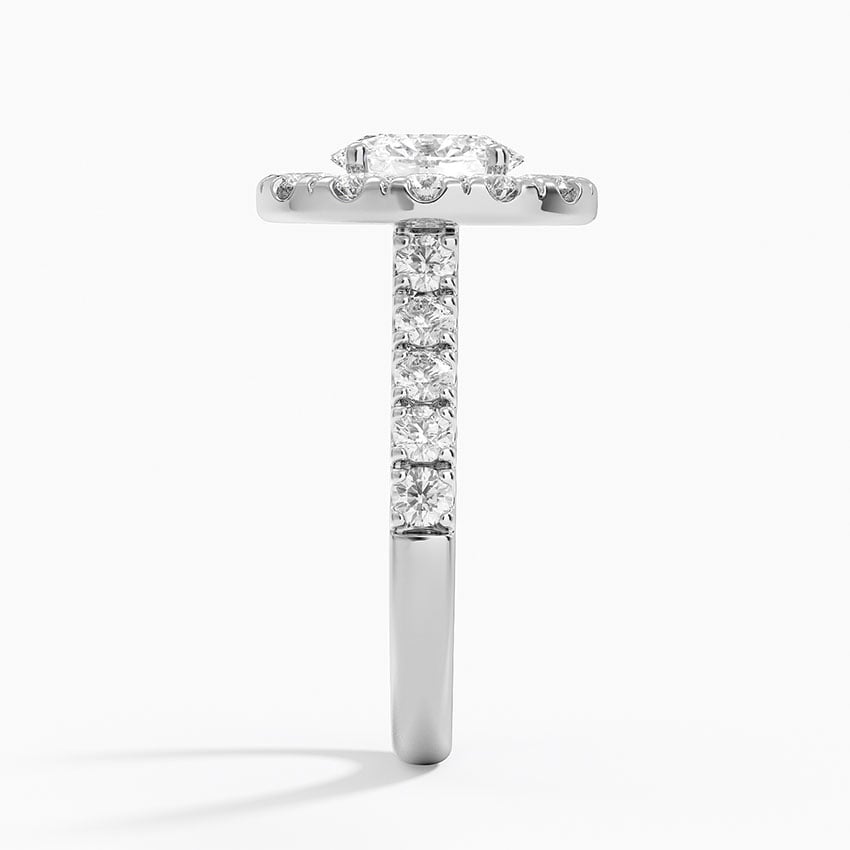 Adele Halo Diamond Ring Platinum Oval Engagement Ring