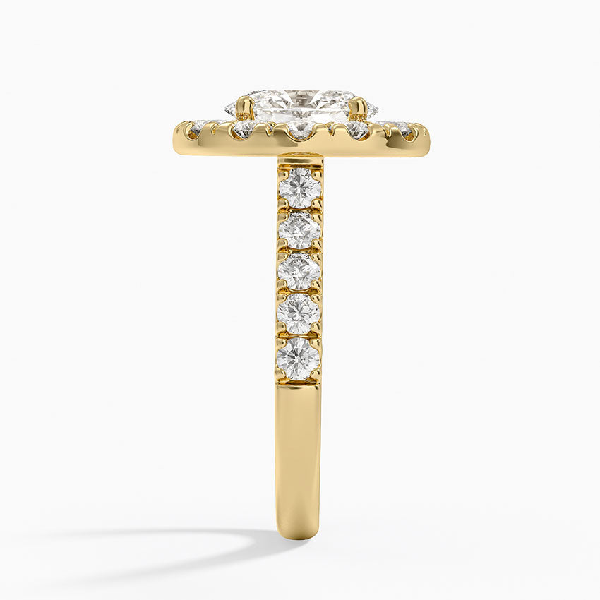 Adele Halo Diamond Ring Yellow Gold 18k Oval Engagement Ring
