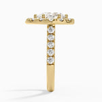 Adele Halo Diamond Ring Yellow Gold 18k Pear Engagement Ring