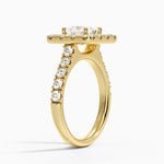 Adele Halo Diamond Ring Yellow Gold 18k Princess Engagement Ring