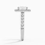 Adele Halo Diamond Ring Platinum Princess Engagement Ring