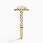 Adele Halo Diamond Ring Yellow Gold 18k Princess Engagement Ring