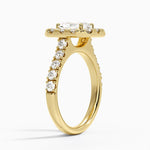 Adele Halo Diamond Ring Yellow Gold 18k Radiant Engagement Ring
