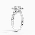 Adele Halo Diamond Ring Platinum Round Engagement Ring