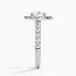 Adele Halo Diamond Ring Platinum Round Engagement Ring