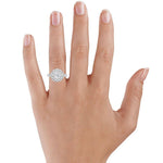 Adele Halo Diamond Ring Platinum Engagement Ring