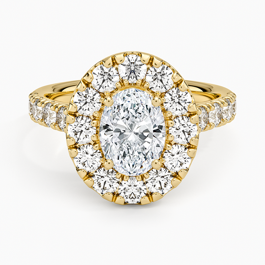Adele Halo Diamond Ring Yellow Gold 18k Oval Engagement Ring