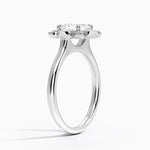Fiore Halo Diamond Ring (1/4 ct. tw.) Platinum Asscher Engagement Ring