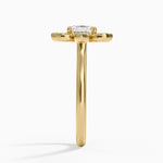 Fiore Halo Diamond Ring (1/4 ct. tw.) Yellow Gold 18k Asscher Engagement Ring