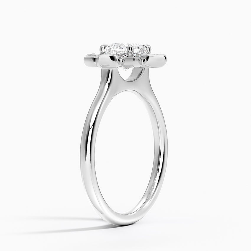 Fiore Halo Diamond Ring (1/4 ct. tw.) Platinum Cushion Engagement Ring