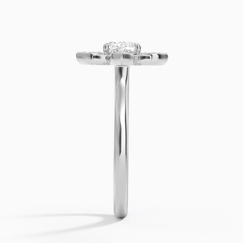 Fiore Halo Diamond Ring (1/4 ct. tw.) Platinum Cushion Engagement Ring
