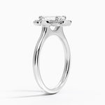 Fiore Halo Diamond Ring (1/4 ct. tw.) Platinum Emerald Engagement Ring