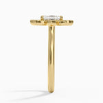 Fiore Halo Diamond Ring (1/4 ct. tw.) Yellow Gold 18k Emerald Engagement Ring