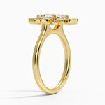 Fiore Halo Diamond Ring (1/4 ct. tw.) Yellow Gold 18k Marquise Engagement Ring