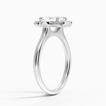 Fiore Halo Diamond Ring (1/4 ct. tw.) Platinum Radiant Engagement Ring