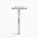 Fiore Halo Diamond Ring (1/4 ct. tw.) Platinum Radiant Engagement Ring
