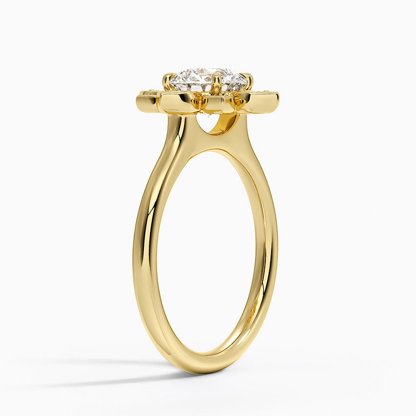 Fiore Halo Diamond Ring (1/4 ct. tw.) Yellow Gold 18k Round Engagement Ring