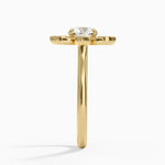 Fiore Halo Diamond Ring (1/4 ct. tw.) Yellow Gold 18k Round Engagement Ring