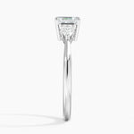 Petite Opera Three Stone Diamond Ring (1/4 ct. tw.) Platinum Asscher Engagement Ring