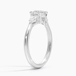 Petite Opera Three Stone Diamond Ring (1/4 ct. tw.) Platinum Cushion Engagement Ring