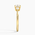 Petite Opera Three Stone Diamond Ring (1/4 ct. tw.) Yellow Gold 18k Cushion Engagement Ring