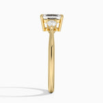 Petite Opera Three Stone Diamond Ring (1/4 ct. tw.) Yellow Gold 18k Emerald Engagement Ring