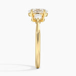 Petite Opera Three Stone Diamond Ring (1/4 ct. tw.) Yellow Gold 18k Oval Engagement Ring