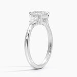 Petite Opera Three Stone Diamond Ring (1/4 ct. tw.) Platinum Princess Engagement Ring