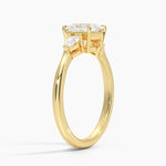 Petite Opera Three Stone Diamond Ring (1/4 ct. tw.) Yellow Gold 18k Princess Engagement Ring