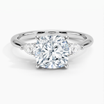 Petite Opera Three Stone Diamond Ring (1/4 ct. tw.) Platinum Cushion Engagement Ring