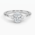 Luxe Opera Three Stone Diamond Ring (1 1/3 ct. tw.) Platinum Oval Engagement Ring