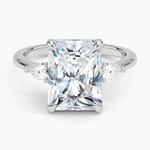 Petite Opera Three Stone Diamond Ring (1/4 ct. tw.) Platinum Radiant Engagement Ring