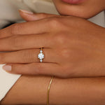 Adorned Petite Opera Three Stone Diamond Ring Engagement Ring Setting